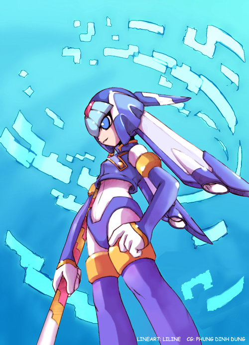 capcom, caroline_hirbec, fairy_leviathan, gynoid, helmet, javalin, leviathan, leviathan_(mega_man)