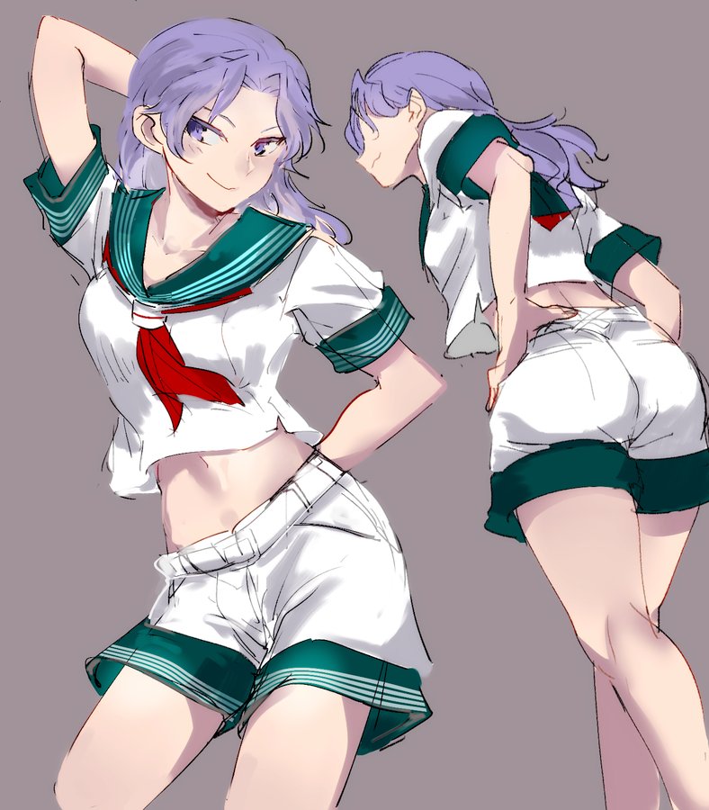1girl, arm_up, bare_legs, chamaruku, closed_mouth, commentary_request, copyright_request, cosplay