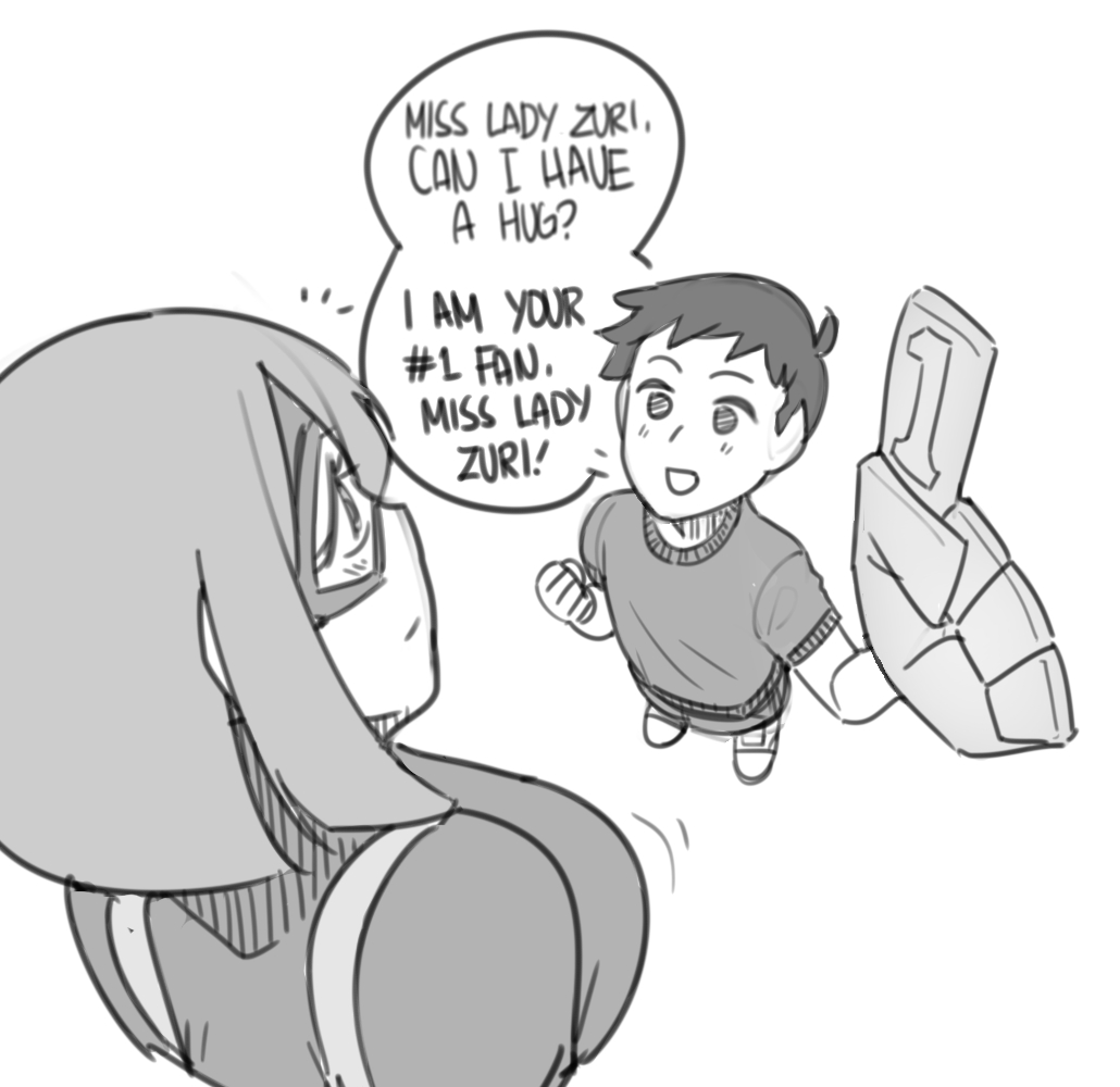 1boy, 1girl, age_difference, ahoge, bodysuit, ekz_(drawfag), foam_finger, mask