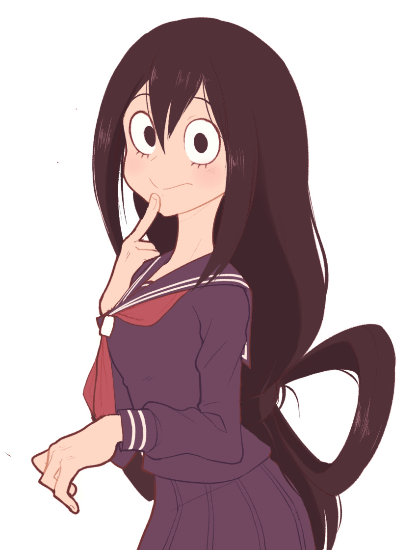 1girl, asui_tsuyu, bangs, black_eyes, boku_no_hero_academia, hair_rings, highres, long_hair