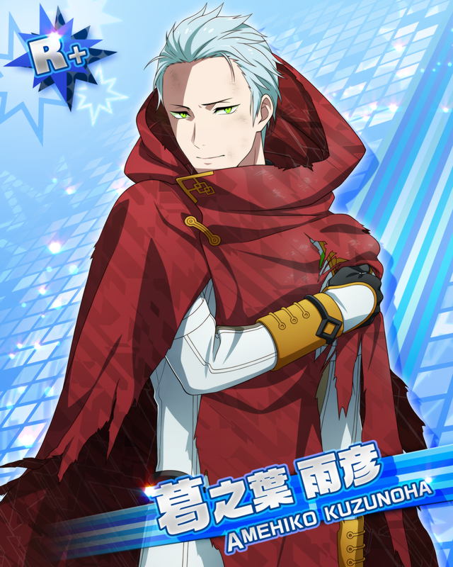 blue_eyes, character_name, hoodie, idolmaster, idolmaster_side-m, jakcet, kuzunoha_amehiko, short_hairwhite_hair