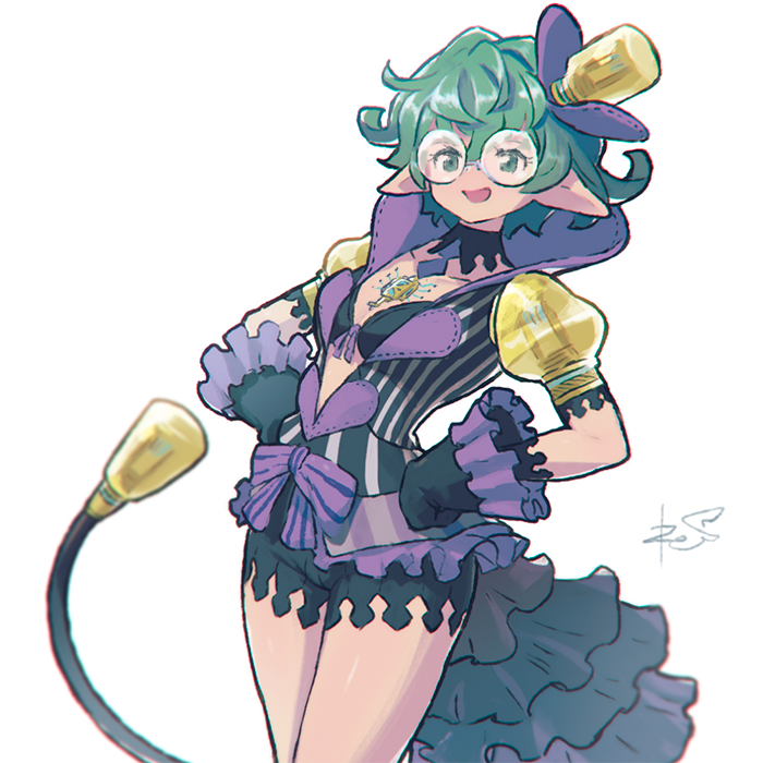 1girl, :d, black_bra, black_gloves, blurry, blurry_foreground, bra, breasts