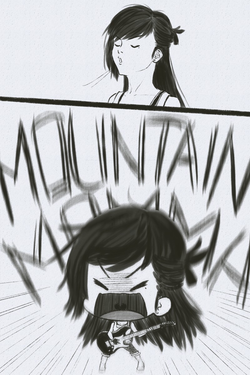 1girl, azur_lane, bangs, bare_shoulders, black_gloves, black_hair, country_roads, denim