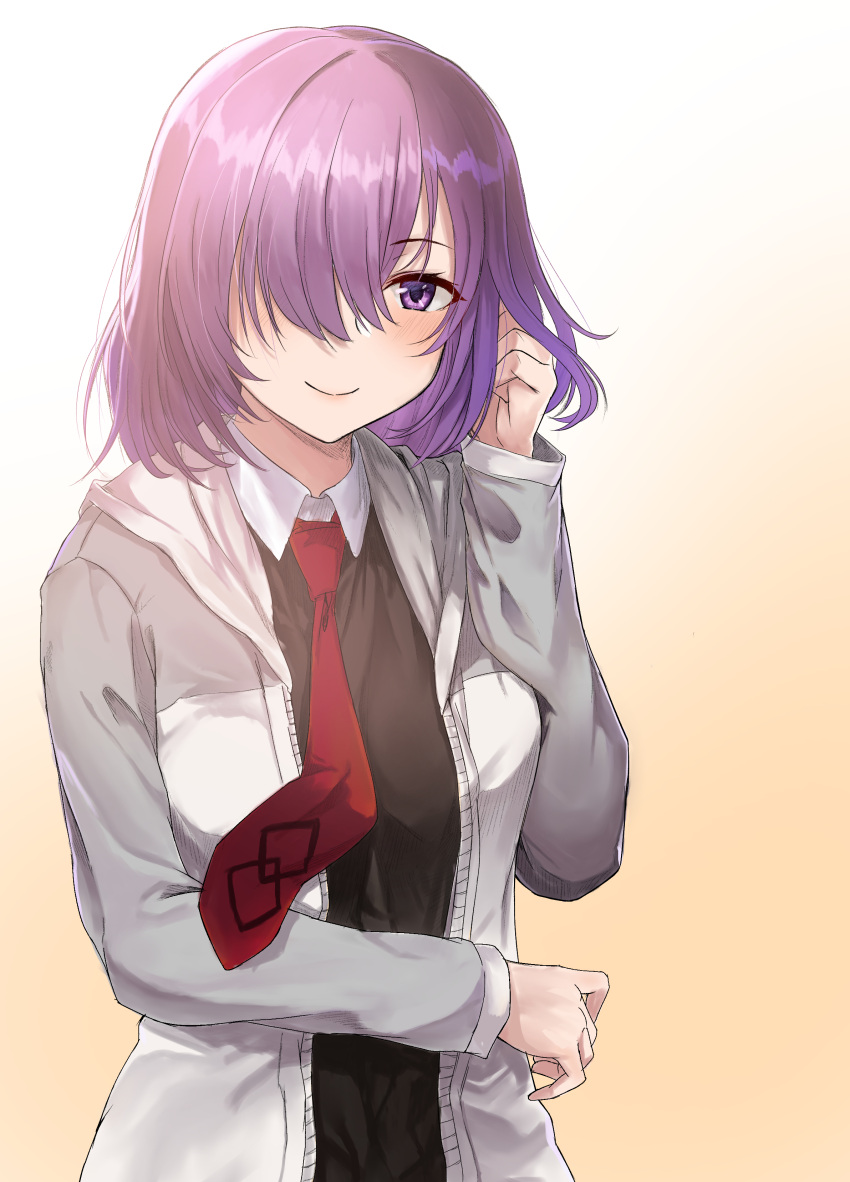 1girl, absurdres, blush, closed_mouth, collared_shirt, eyebrows_visible_through_hair, fate/grand_order, fate_(series)