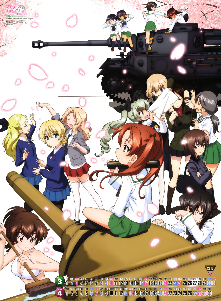 :d, absurdres, anchovy, angry, anzio_school_uniform, assam, bag, bangs