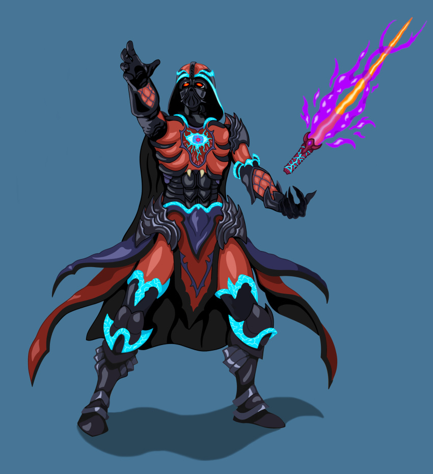 1boy, absurdres, armor, armored, cape, capelet, claws, commentary