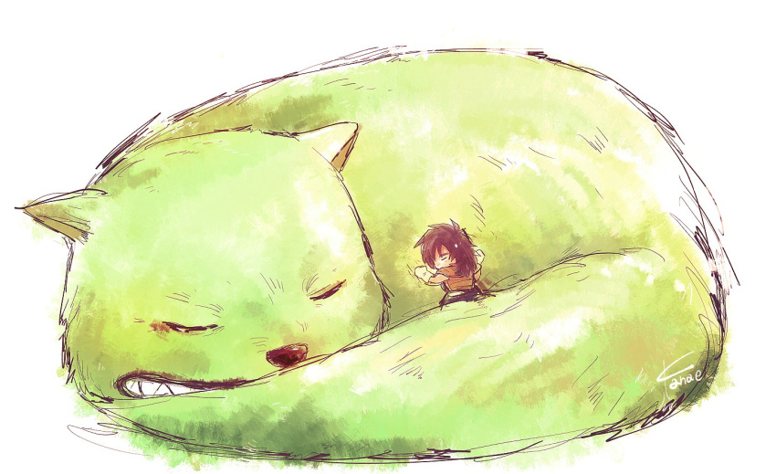 1boy, animal, armor, artist_name, bah_(dragon_ball), black_hair, broly_(dragon_ball_super), closed_eyes