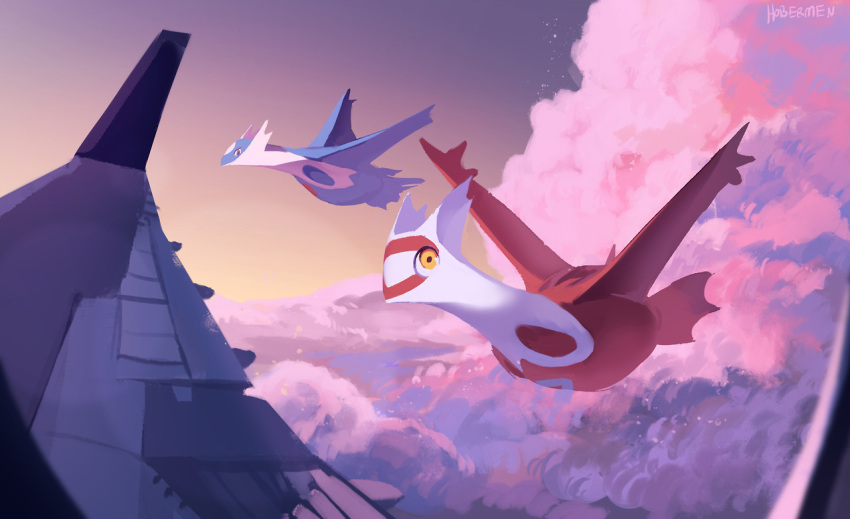 clouds, cloudy_sky, creature, creatures_(company), flying, game_freak, gen_3_pokemon, hobermen