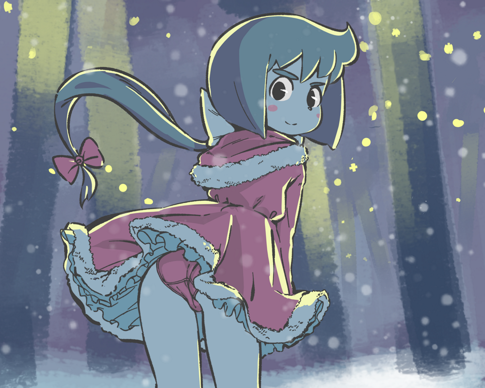 1girl, ass, black_hair, blush_stickers, bow, commentary, constanze_amalie_von_braunschbank-albrechtsberger, hair_bow