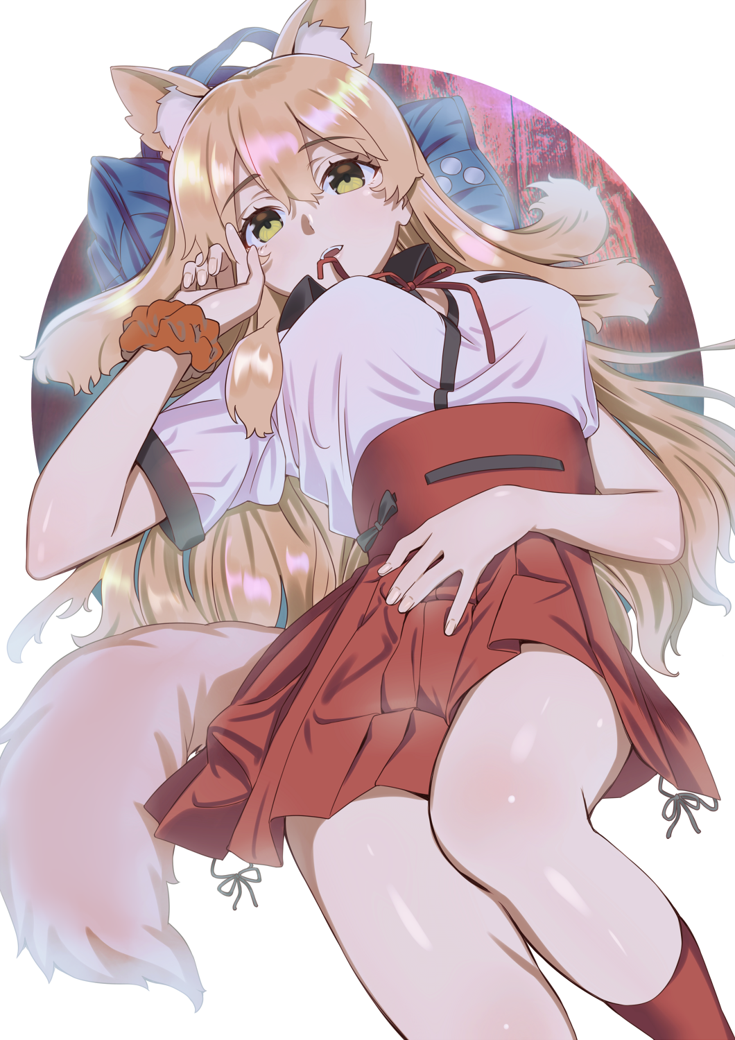 1girl, animal_ear_fluff, animal_ears, bag, circle, comiket_95, commentary_request, fate/grand_order