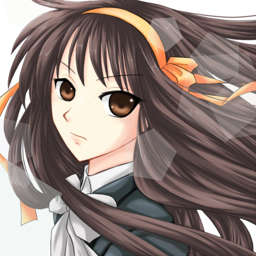 alternate_hairstyle, blazer, hairband, long_hair, lowres, ribbon, ribbons, suzumiya_haruhi