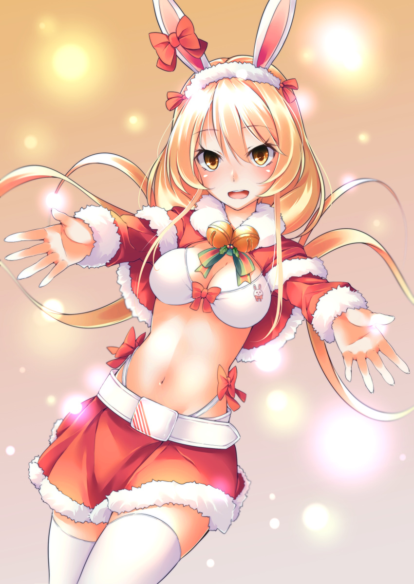 1girl, absurdres, animal_ears, azur_lane, benson_(azur_lane), blonde_hair, bra, breasts