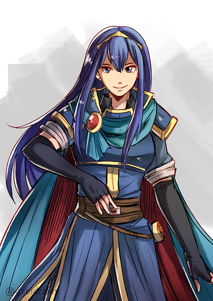 1girl, armor, blue_hair, breastplate, cape, fingerless_gloves, fire_emblem, fire_emblem:_ankoku_ryuu_to_hikari_no_tsurugi