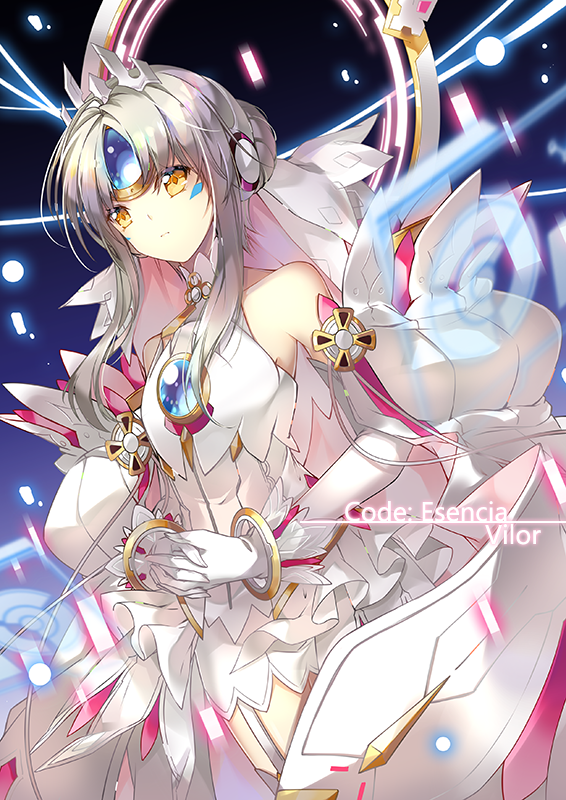 1girl, bare_shoulders, braid, circlet, code:_esencia_(elsword), crown, detached_sleeves, elsword