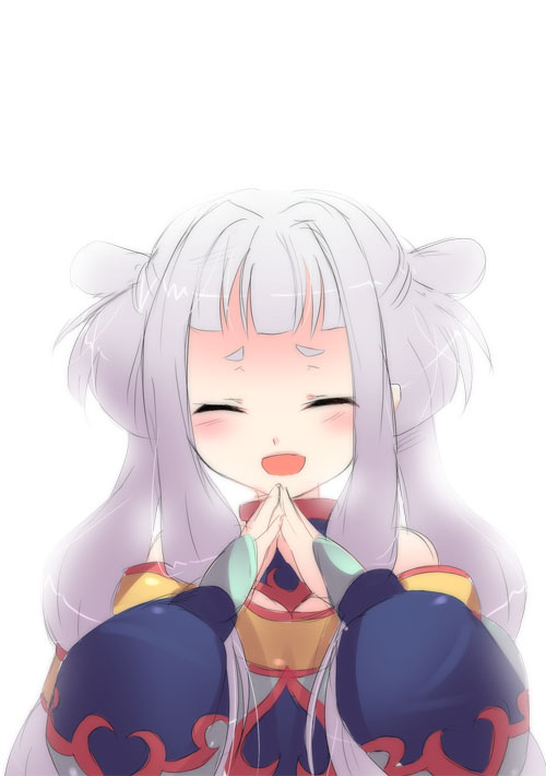 albino, blush, chinese_clothes, closed_eyes, code_geass, dress, kurobaru, kurohara_yuu
