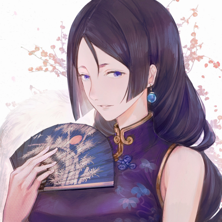 1girl, alternate_costume, bangs, bare_shoulders, china_dress, chinese_clothes, dr_woodpecker, dress