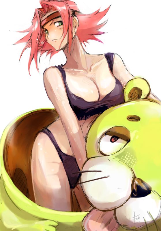 green_eyes, kallen_stadtfeld, memejiro, pink_hair, short_hair