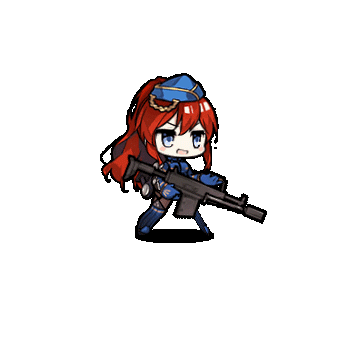 6p62, 6p62_(girls_frontline), animated, animated_gif, bipod, blue_hair, bodysuit, boots