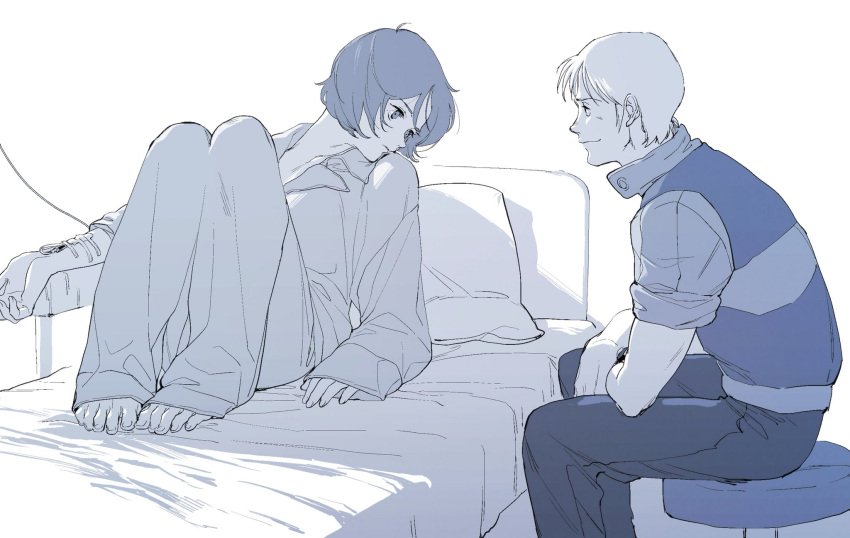 bed, gundam, highres, kamille_bidan, male_focus, oliolio, protected_link, torres