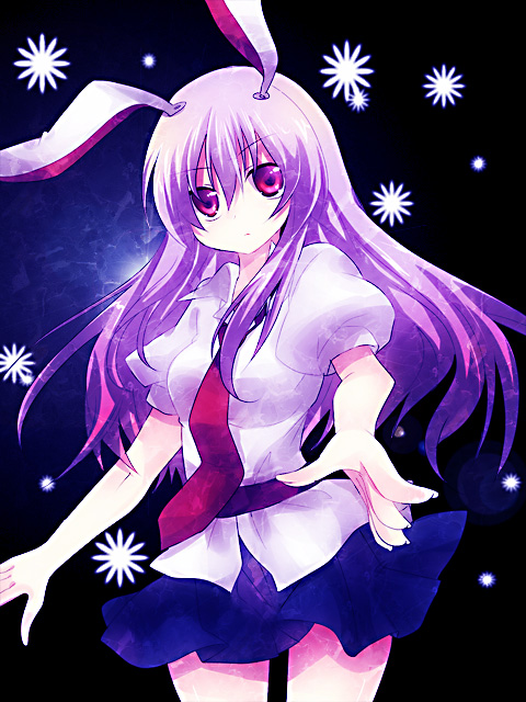 bunny_ears, ichi_(artist), ichi_(bji), necktie, purple_eyes, purple_hair, rabbit_ears, reisen_udongein_inaba