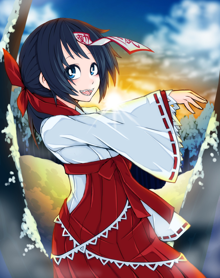 1girl, absurdres, alternate_costume, blue_eyes, blue_hair, blurry, blurry_background, bright_pupils