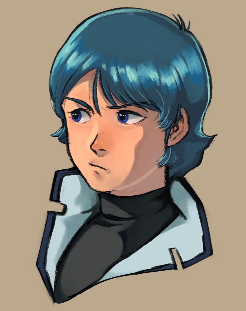 13_sanami, 1boy, aqua_hair, blue_eyes, gundam, highres, kamille_bidan, male_focus