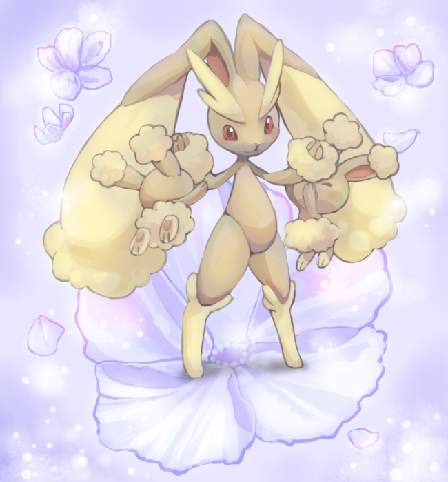:d, brown_eyes, buneary, chinese_zodiac, commentary_request, creature, creatures_(company), d-nezumi