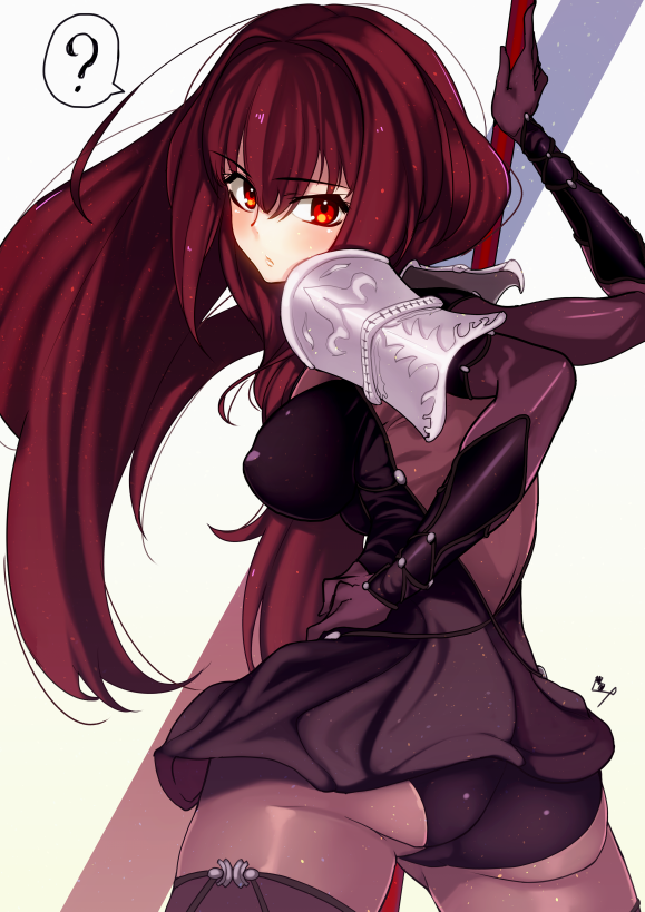 ?, ass, bodysuit, breasts, covered_nipples, expressionless, eyebrows_visible_through_hair, fate/grand_order