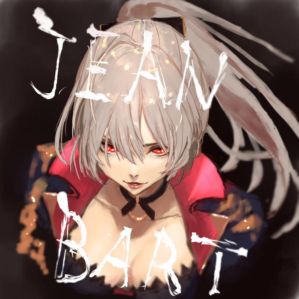 1girl, azur_lane, bangs, breasts, choker, cleavage, earrings, hair_between_eyes