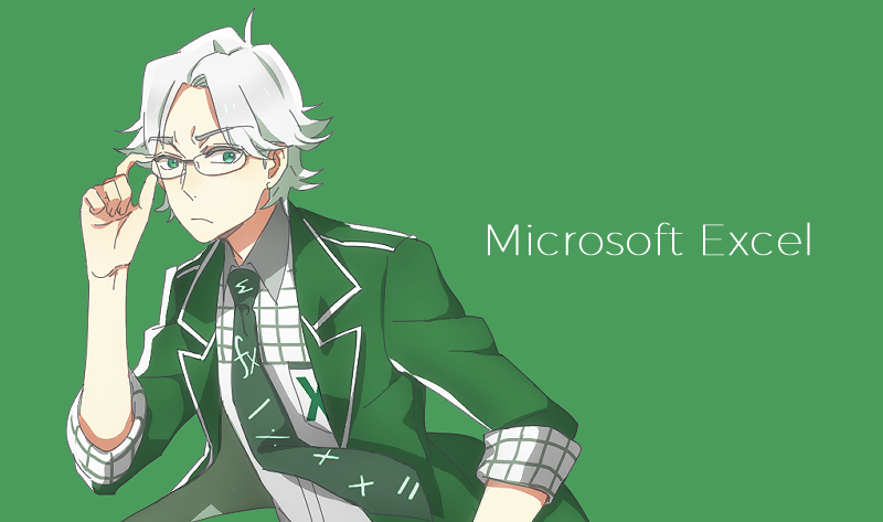 adjusting_eyewear, closed_mouth, copyright_name, glasses, green_background, green_jacket, green_neckwear, jacket