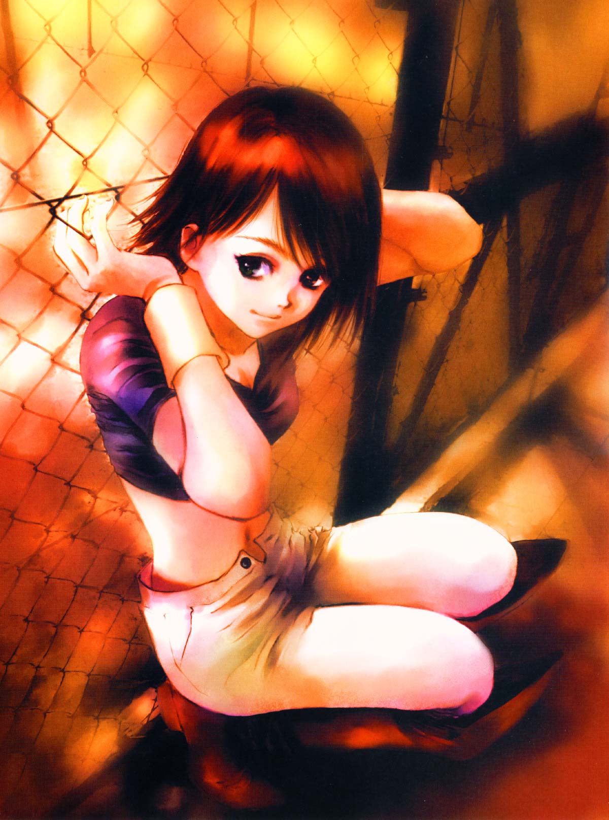 ecole_du_ciel, gundam, highres, mikimoto_haruhiko, short_hair