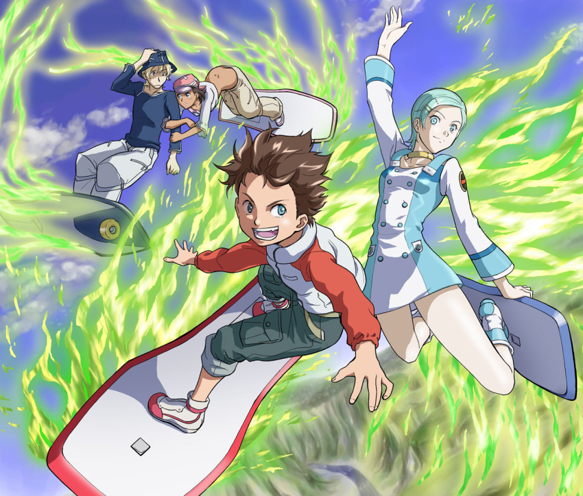 aqua_hair, blue_eyes, brown_hair, eureka, eureka_7, eureka_seven, eureka_seven_(series), gidget