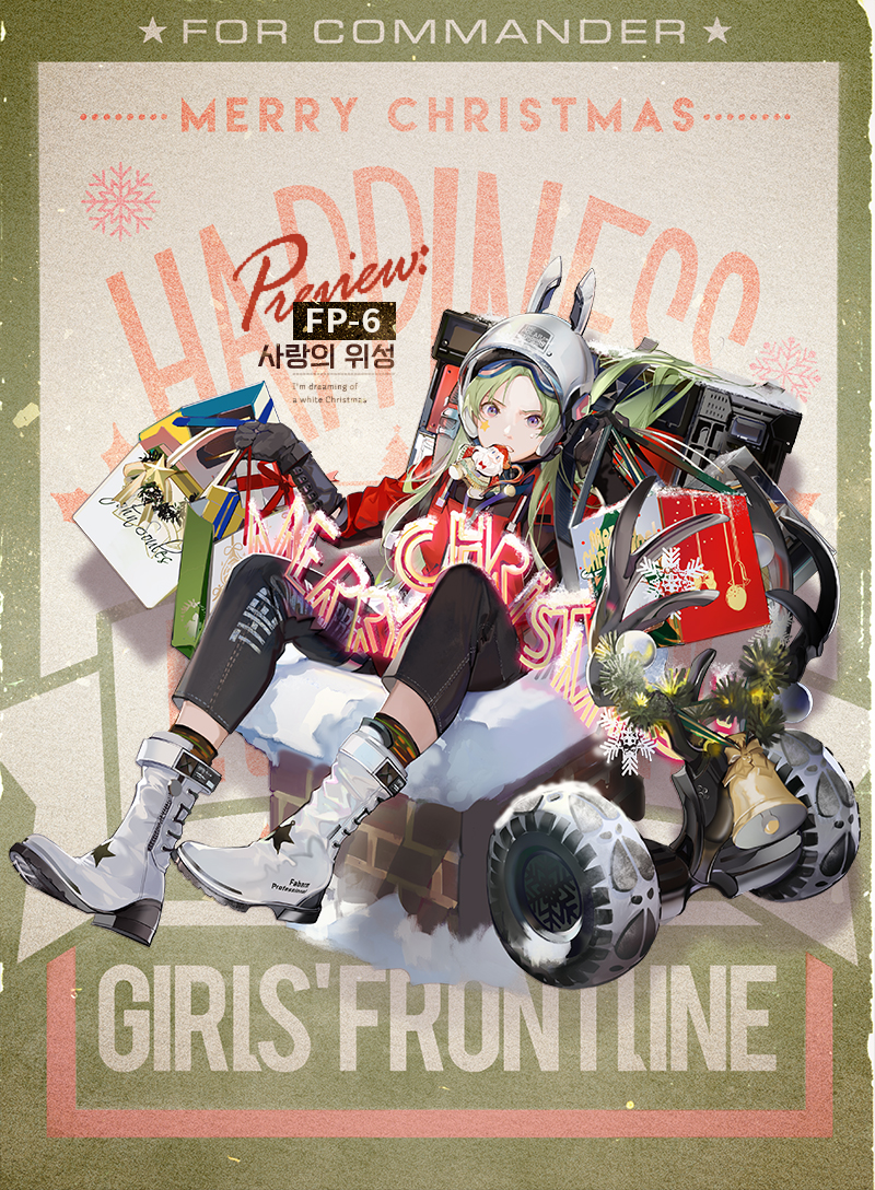 1girl, animal_ears, antlers, black_gloves, black_legwear, blonde_hair, boots, chimney