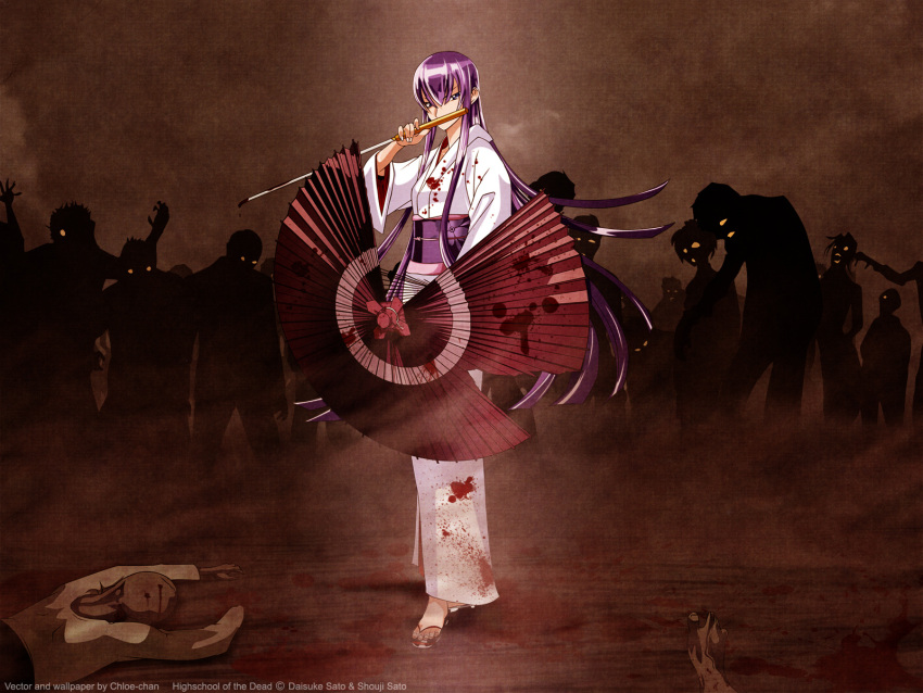blood, high_school_of_the_dead, highschool_of_the_dead, tagme