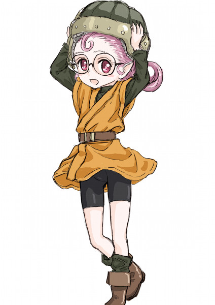 1girl, bike_shorts, chrono_cross, chrono_trigger, commentary_request, cosplay, glasses, helmet