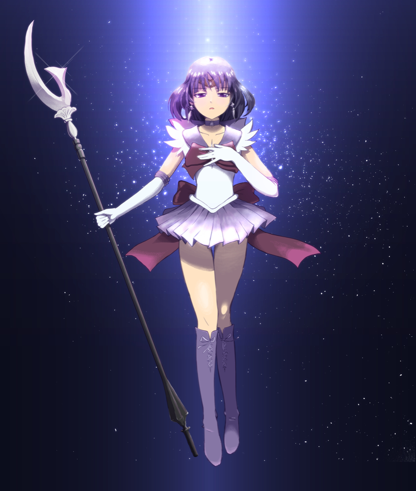 1girl, back_bow, bishoujo_senshi_sailor_moon, bow, brown_bow, choker, earrings, jewelry