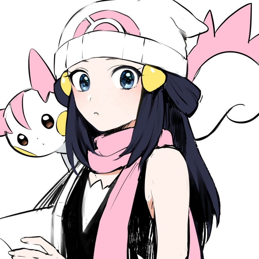 1girl, black_hair, black_shirt, blue_eyes, creatures_(company), game_freak, hair_ornament, hairclip