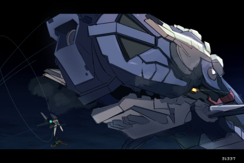 aircraft, airplane, battleship, cannon, commentary, darius, darius_burst, fighter_jet