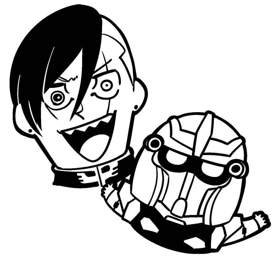 1boy, bkub, commentary, earrings, greyscale, gundam, gundam_narrative, hair_between_eyes