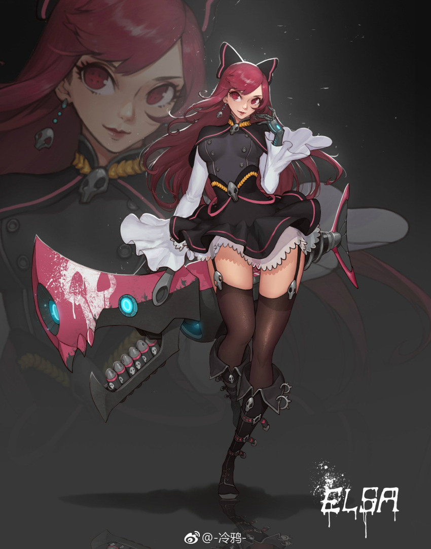 1girl, absurdres, ammunition, bangs, belt_boots, boots, bow, bullet