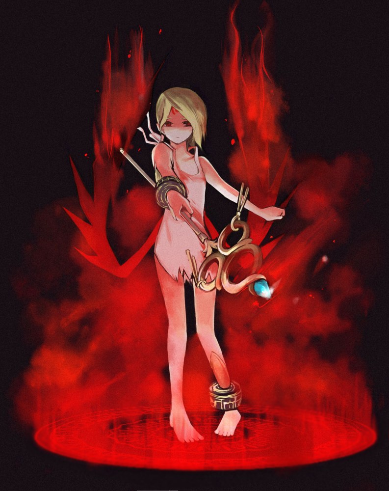breath_of_fire_v, nina_(breath_of_fire_v), nina_v, oosaki_hirao, short_hair, staff, wings
