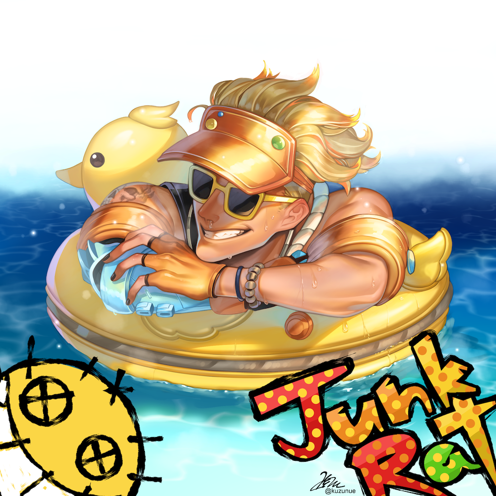 1boy, alternate_costume, artist_name, beachrat, blonde_hair, bracelet, character_name, fingerless_gloves