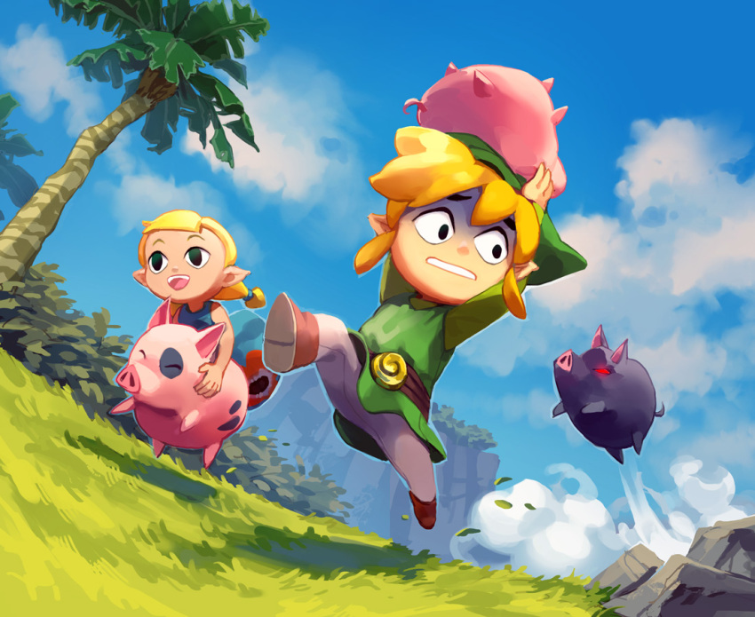 aryll, bangs, belt_buckle, blonde_hair, buckle, hat, link, niko_geyer