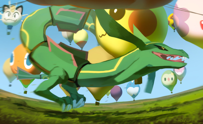balloon, blue_sky, commentary, creature, creatures_(company), day, english_commentary, game_freak