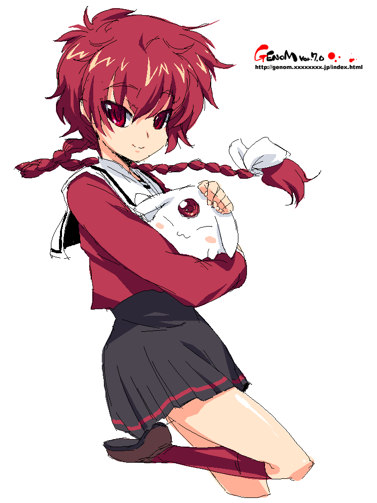braid, hug, magic_knight_rayearth, mokona, oekaki, onija_taro, onija_tarou, red_eyes