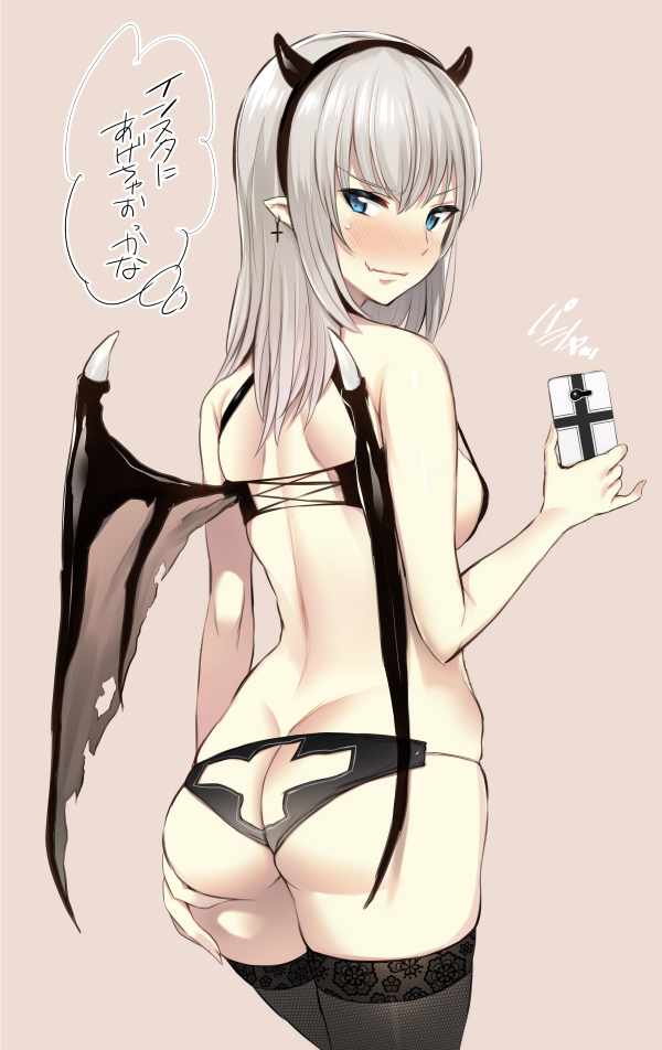 1girl, aqua_eyes, arm_at_side, ass, ass_cutout, ass_support, back, bangs