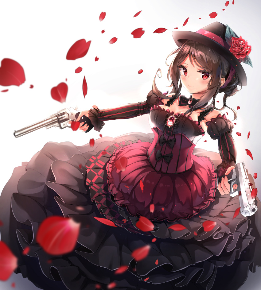 1girl, absurdres, alswp5806, bangs, bare_shoulders, black_skirt, black_sleeves, black_tea_(food_fantasy)