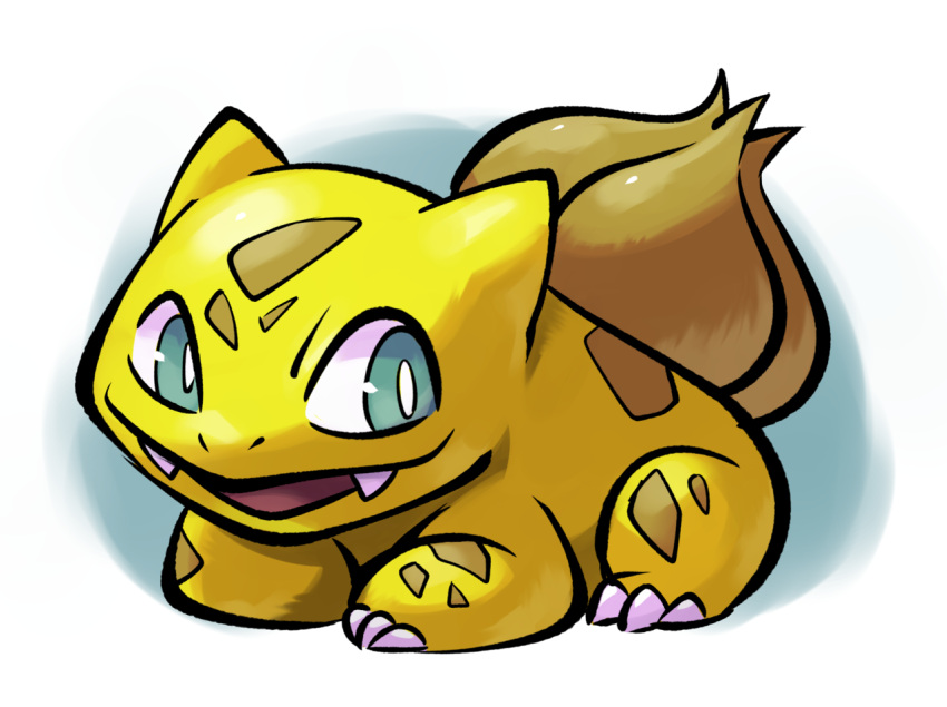 :d, alternate_color, aqua_eyes, bulbasaur, claws, creature, creatures_(company), fangs