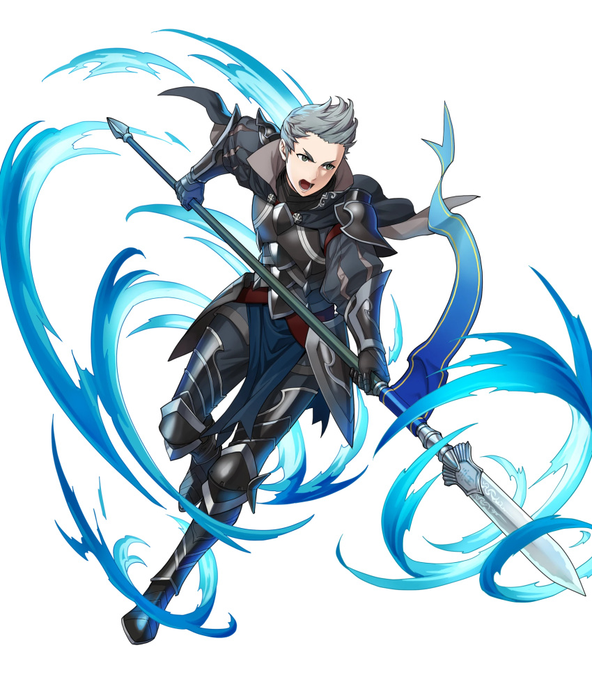 1boy, armor, armored_boots, blue_hair, boots, cape, fire_emblem, fire_emblem_heroes