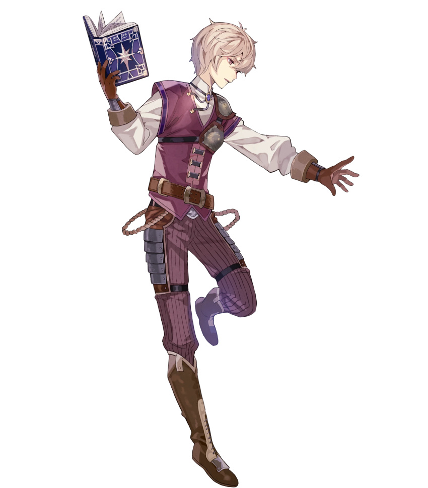 1boy, belt, book, boots, fire_emblem, fire_emblem_echoes:_mou_hitori_no_eiyuuou, fire_emblem_heroes, full_body